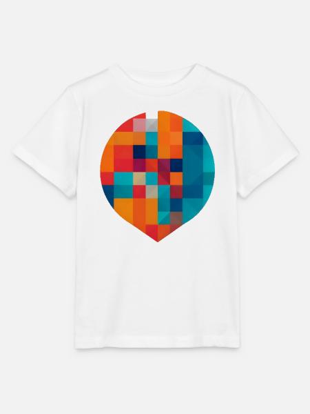 Bunte Geometrie - Stanley/Stella Kinder T-Shirt MINI CREATOR - Weiß