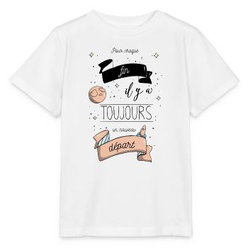 Nouveau départ - T-shirt bio MINI CREATOR Stanley/Stella Enfant - blanc - Devant - Maike (125cm)