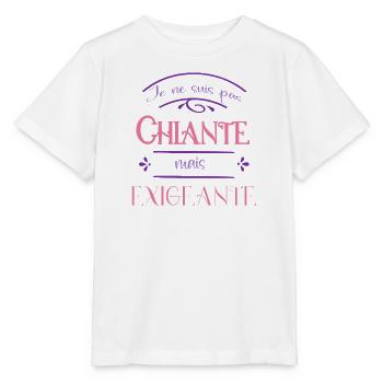 I am not boring but demanding - Stanley/Stella MINI CREATOR Kids’ T-Shirt - white - Front - Maike (125cm)