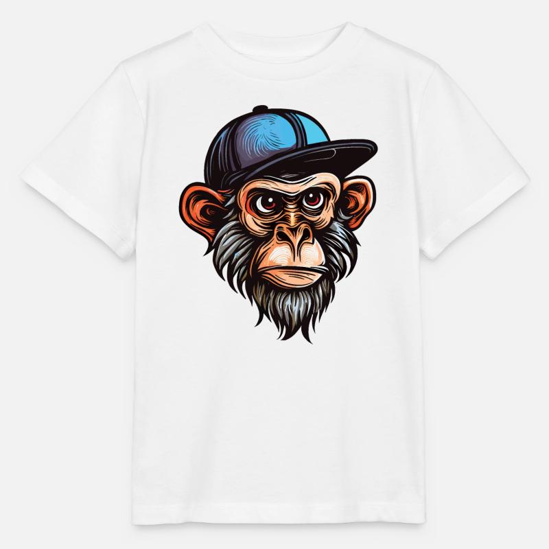 Drôle de singe - T-shirt bio MINI CREATOR Stanley/Stella Enfant - blanc