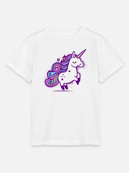 Skurriles Regenbogen-Einhorn-Design - Stanley/Stella Kinder T-Shirt MINI CREATOR - Weiß