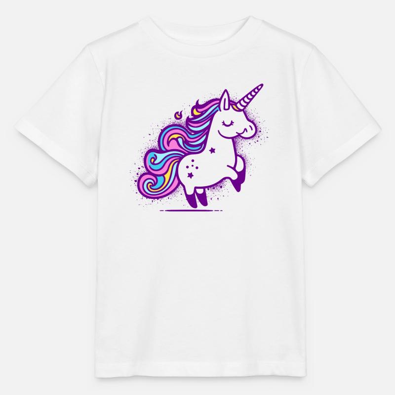 Skurriles Regenbogen-Einhorn-Design - Stanley/Stella Kinder T-Shirt MINI CREATOR  - Weiß