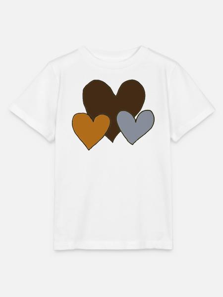 herzen dreierpack - Stanley/Stella Kinder T-Shirt MINI CREATOR  - Weiß