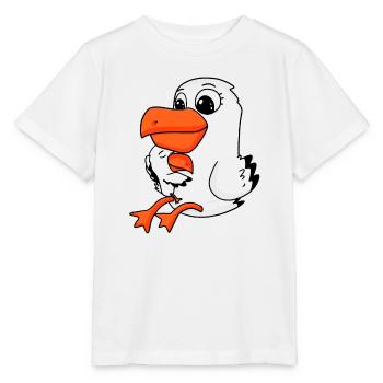 Famille de mouettes - mouette avec bébé - T-shirt bio MINI CREATOR Stanley/Stella Enfant - blanc - Devant - Maike (125cm)