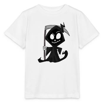 Sensenmann mit Sense - Halloween - Stanley/Stella Kinder T-Shirt MINI CREATOR  - Weiß - Vorne - Maike (125cm)