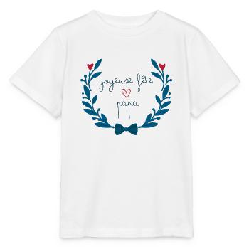 Fête des pères. Joyeuse fête papa ! Fête des papas - T-shirt bio MINI CREATOR Stanley/Stella Enfant - blanc - Devant - Maike (125cm)