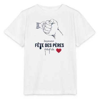 Joyeuse fête des pères papa. Bonne fête papa ! - T-shirt bio MINI CREATOR Stanley/Stella Enfant - blanc - Devant - Maike (125cm)