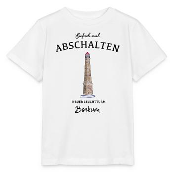 Borkum, Neuer Leuchtturm, Einfach Abschalten - Stanley/Stella Kinder T-Shirt MINI CREATOR  - Weiß - Vorne - Maike (125cm)
