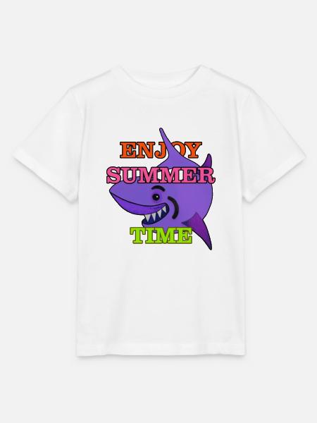 Verspielter Hai - Stanley/Stella Kinder T-Shirt MINI CREATOR - Weiß