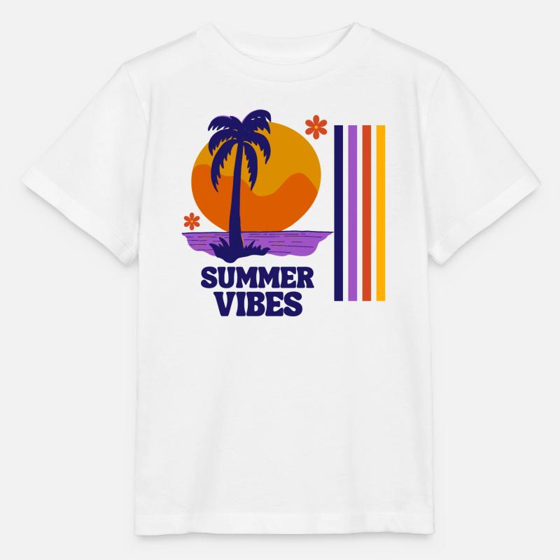 vacances d'été, vacances, vacances à-la mer - T-shirt bio MINI CREATOR Stanley/Stella Enfant - blanc