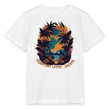 Mountain Creek Tropical Landscape - Stanley/Stella MINI CREATOR Kids’ T-Shirt - white - Front - Maike (125cm)