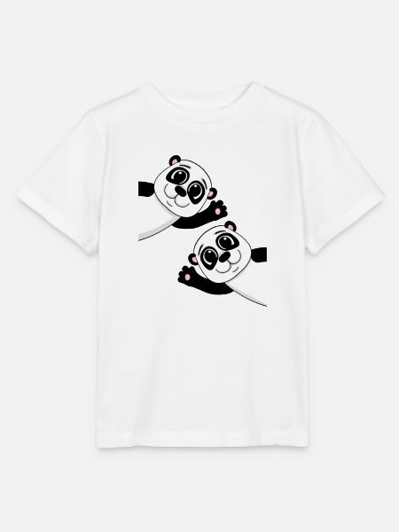 Niedliche Pandas - Stanley/Stella Kinder T-Shirt MINI CREATOR - Weiß