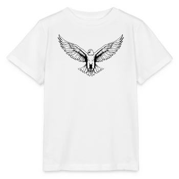 L’aigle déploie des ailes - oiseaux mouches nature animale - T-shirt bio MINI CREATOR Stanley/Stella Enfant - blanc - Devant - Maike (125cm)