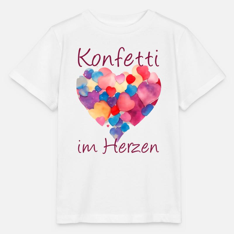 Konfetti im Herzen - Stanley/Stella Kinder T-Shirt MINI CREATOR  - Weiß