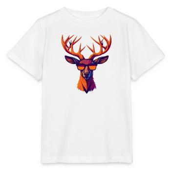 Révolte rétro des cerfs - T-shirt bio MINI CREATOR Stanley/Stella Enfant - blanc - Devant - Maike (125cm)