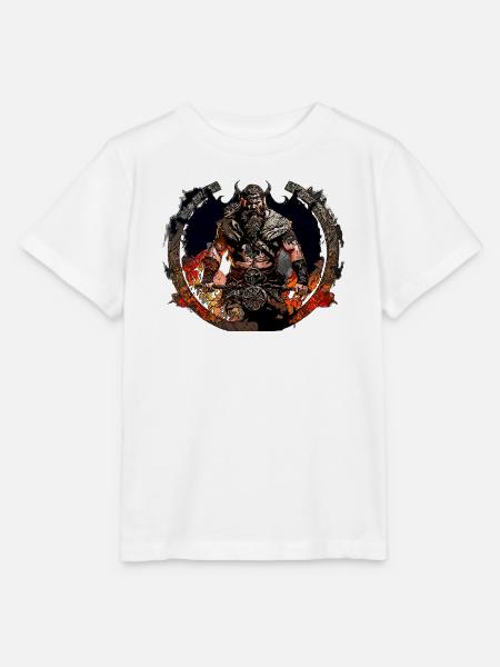 Viking Krieger im Feuerkreis - Stanley/Stella Kinder T-Shirt MINI CREATOR - Weiß