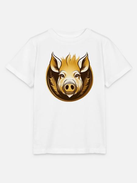 Totem des Wildschweins - Stanley/Stella Kinder T-Shirt MINI CREATOR - Weiß