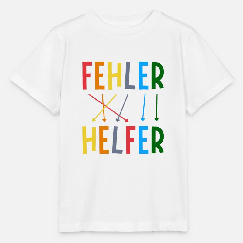 Fehler sind bunte Helfer Schriftzug mehrfarbig - Stanley/Stella Kinder T-Shirt MINI CREATOR  - Weiß