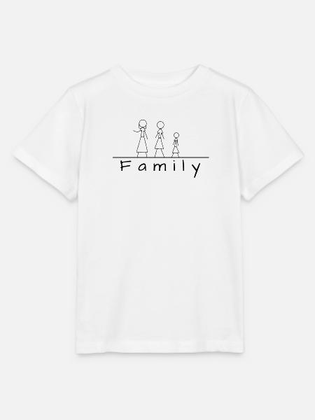 Strichmännchenfamilie - Stanley/Stella Kinder T-Shirt MINI CREATOR - Weiß
