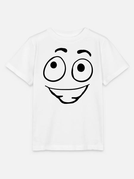 Fröhliches Augenlächeln Grafik - Stanley/Stella Kinder T-Shirt MINI CREATOR - Weiß