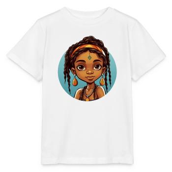 Afro Schwarz Kind Junge Mädchen Ethno Geschenkidee - Stanley/Stella Kinder T-Shirt MINI CREATOR  - Weiß - Vorne - Maike (125cm)