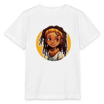 Lässiger Dreadlocks-Stil mit bunter Kopfbedeckung - Stanley/Stella Kinder T-Shirt MINI CREATOR  - Weiß - Vorne - Maike (125cm)