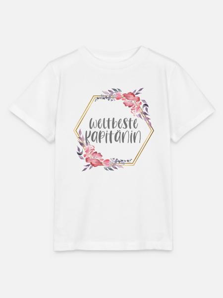 Weltbeste Kapitänin Segeln Boot Geschenk - Stanley/Stella Kinder T-Shirt MINI CREATOR - Weiß