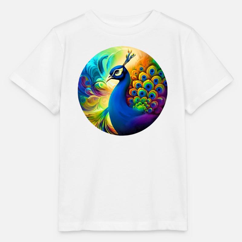 Pfau - Stanley/Stella Kinder T-Shirt MINI CREATOR  - Weiß