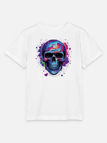 Psyche Schädel Nebula - Stanley/Stella Kinder T-Shirt MINI CREATOR - Weiß