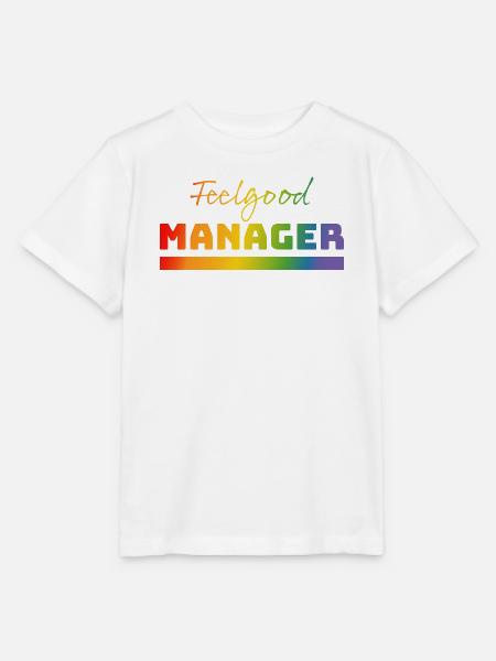 Tshirt Feelgood Manager rainbow - Stanley/Stella Kinder T-Shirt MINI CREATOR  - Weiß