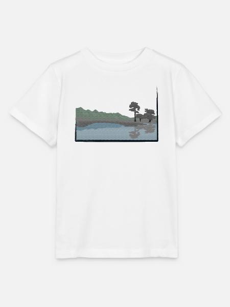 Landschaft mit See modifiziert - Stanley/Stella Kinder T-Shirt MINI CREATOR - Weiß