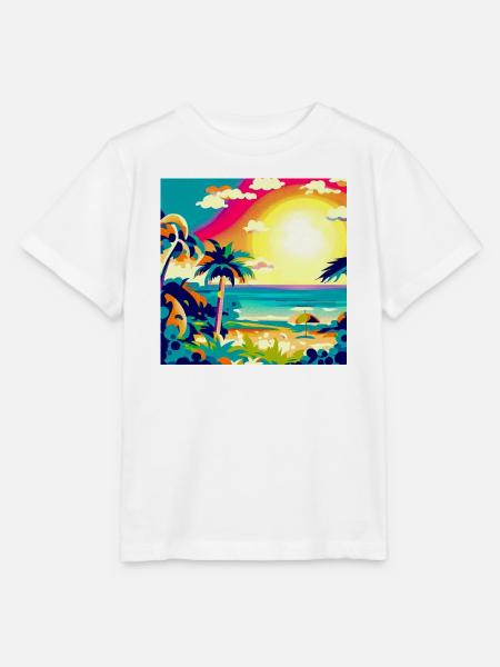 City Pop Sonnenuntergang - Stanley/Stella Kinder T-Shirt MINI CREATOR - Weiß