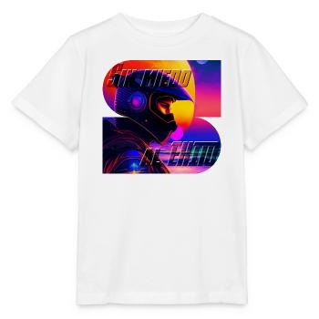 Furchtloses Neon Moto - Stanley/Stella Kinder T-Shirt MINI CREATOR  - Weiß - Vorne - Maike (125cm)