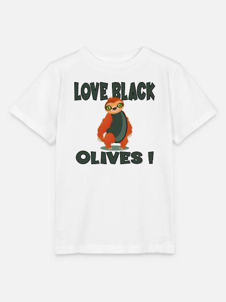 LIEBE SCHWARZE OLIVEN FAULTIER - Stanley/Stella Kinder T-Shirt MINI CREATOR - Weiß