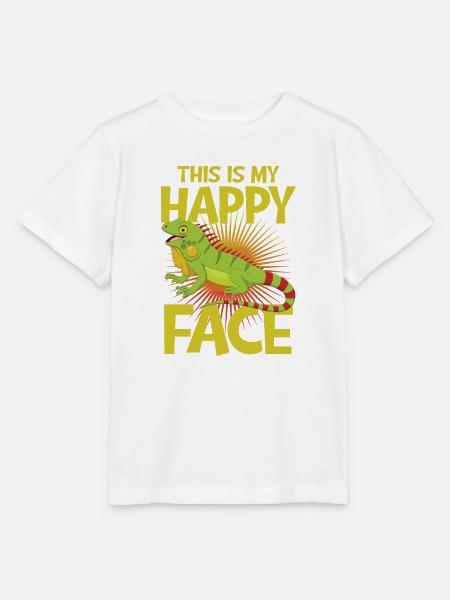 This is my happy face iguana - Stanley/Stella Kinder T-Shirt MINI CREATOR  - Weiß