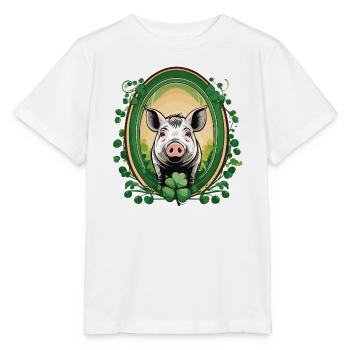 Cochon chanceux - T-shirt bio MINI CREATOR Stanley/Stella Enfant - blanc - Devant - Maike (125cm)
