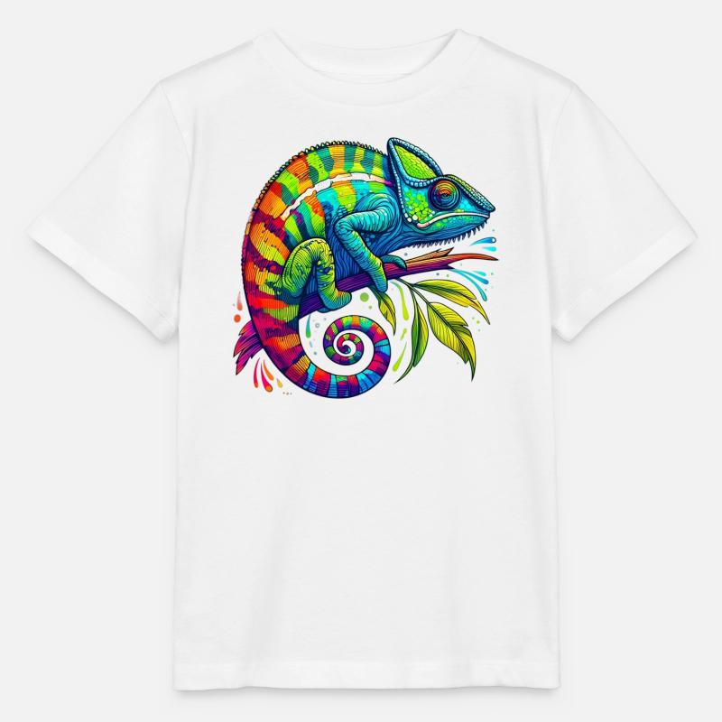 Caméléon - T-shirt bio MINI CREATOR Stanley/Stella Enfant - blanc