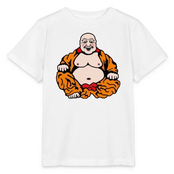 Humorvoller Buddha - Stanley/Stella Kinder T-Shirt MINI CREATOR  - Weiß - Vorne - Maike (125cm)