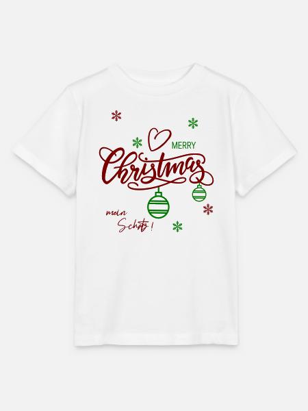 Merry Christmas - Stanley/Stella Kinder T-Shirt MINI CREATOR - Weiß