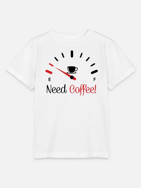 Brauche Kaffee 1 - Stanley/Stella Kinder T-Shirt MINI CREATOR - Weiß