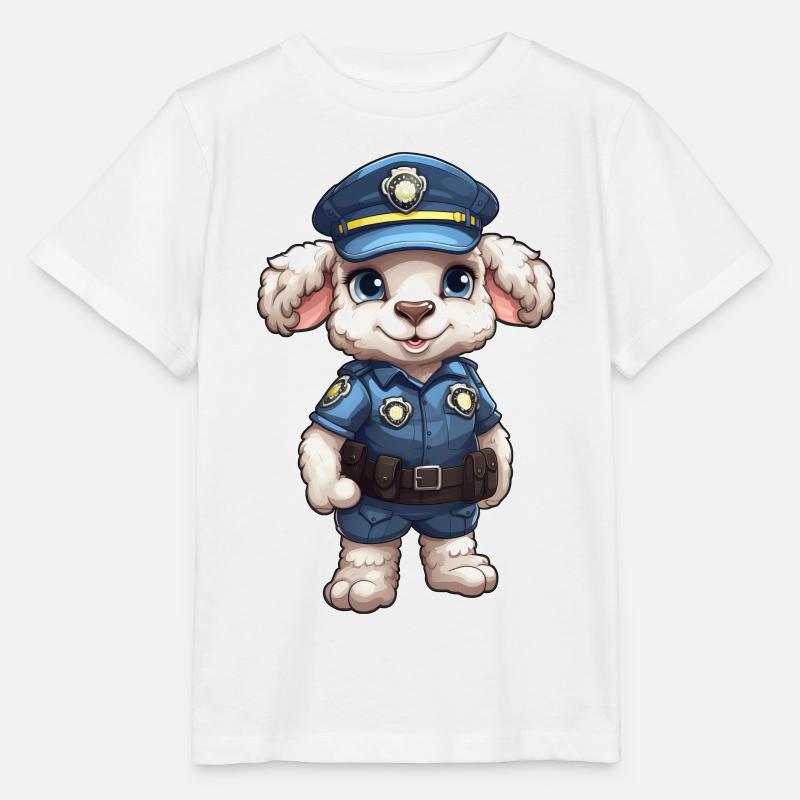 Polizei Schaf - Stanley/Stella Kinder T-Shirt MINI CREATOR  - Weiß