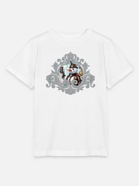 Schneemann in der Zeit! - Stanley/Stella Kinder T-Shirt MINI CREATOR - Weiß