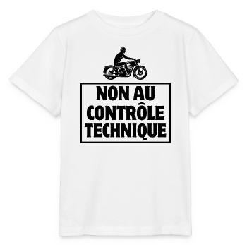 motard, je suis motard, moto - T-shirt bio MINI CREATOR Stanley/Stella Enfant - blanc - Devant - Maike (125cm)