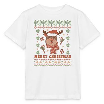 Ugly Christmas Sweater - Stanley/Stella MINI CREATOR Kids’ T-Shirt - white - Front - Maike (125cm)