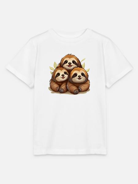 sloth squad - Stanley/Stella Kinder T-Shirt MINI CREATOR - Weiß