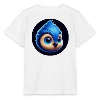 Comic Bird Bleu Bleu - T-shirt bio MINI CREATOR Stanley/Stella Enfant - blanc - Devant - Maike (125cm)