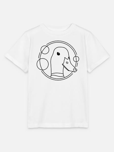 Ente im geometrischen Design - Stanley/Stella Kinder T-Shirt MINI CREATOR - Weiß