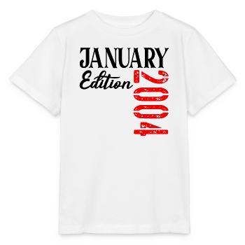 23 Jahre alt, 23. Geburtstag JANUAR 2014 - Stanley/Stella Kinder T-Shirt MINI CREATOR  - Weiß - Vorne - Maike (125cm)