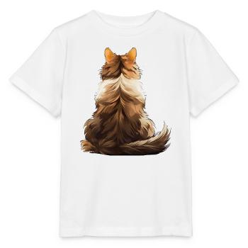 Norwegische Waldkatze - Stanley/Stella Kinder T-Shirt MINI CREATOR  - Weiß - Vorne - Maike (125cm)