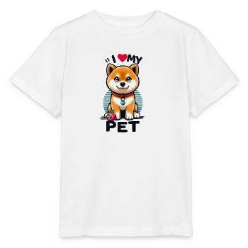J’aime mon animal de compagnie - T-shirt bio MINI CREATOR Stanley/Stella Enfant - blanc - Devant - Maike (125cm)